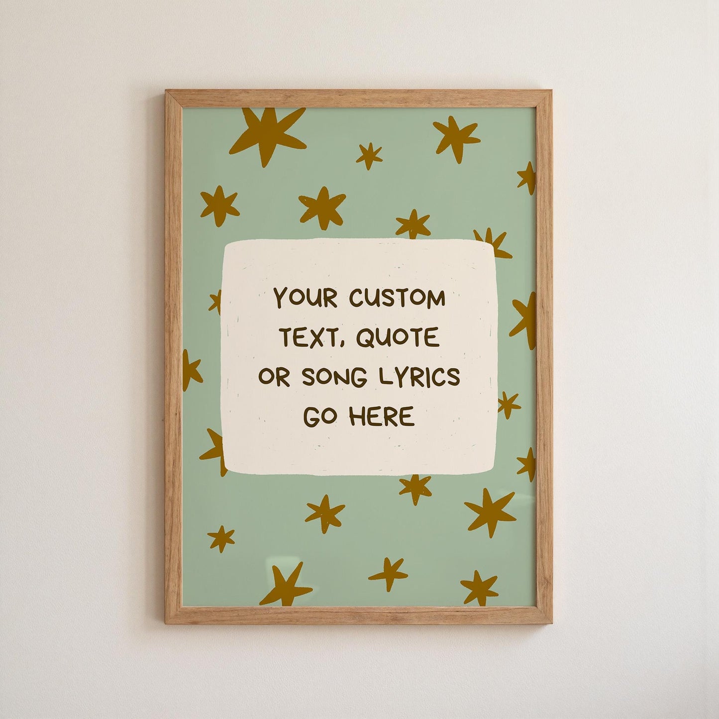 Custom Quote Print, Hand Drawn Colorful  Star Poster, Custom Wall Art, Personalized Text (MR140) — poster 16