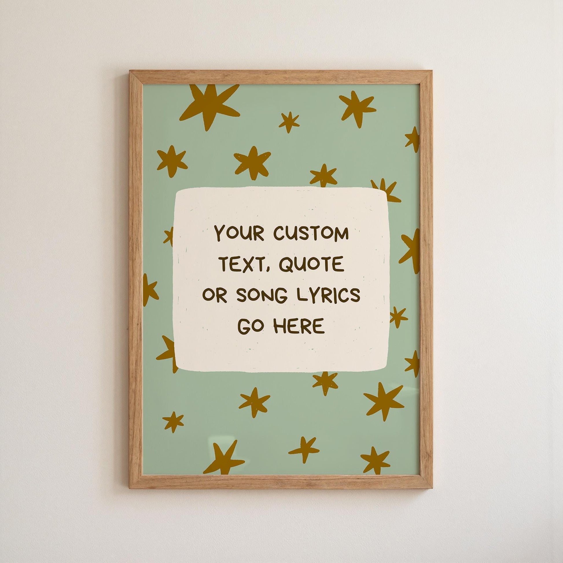 Custom Quote Print, Hand Drawn Colorful  Star Poster, Custom Wall Art, Personalized Text (MR140) — poster 16