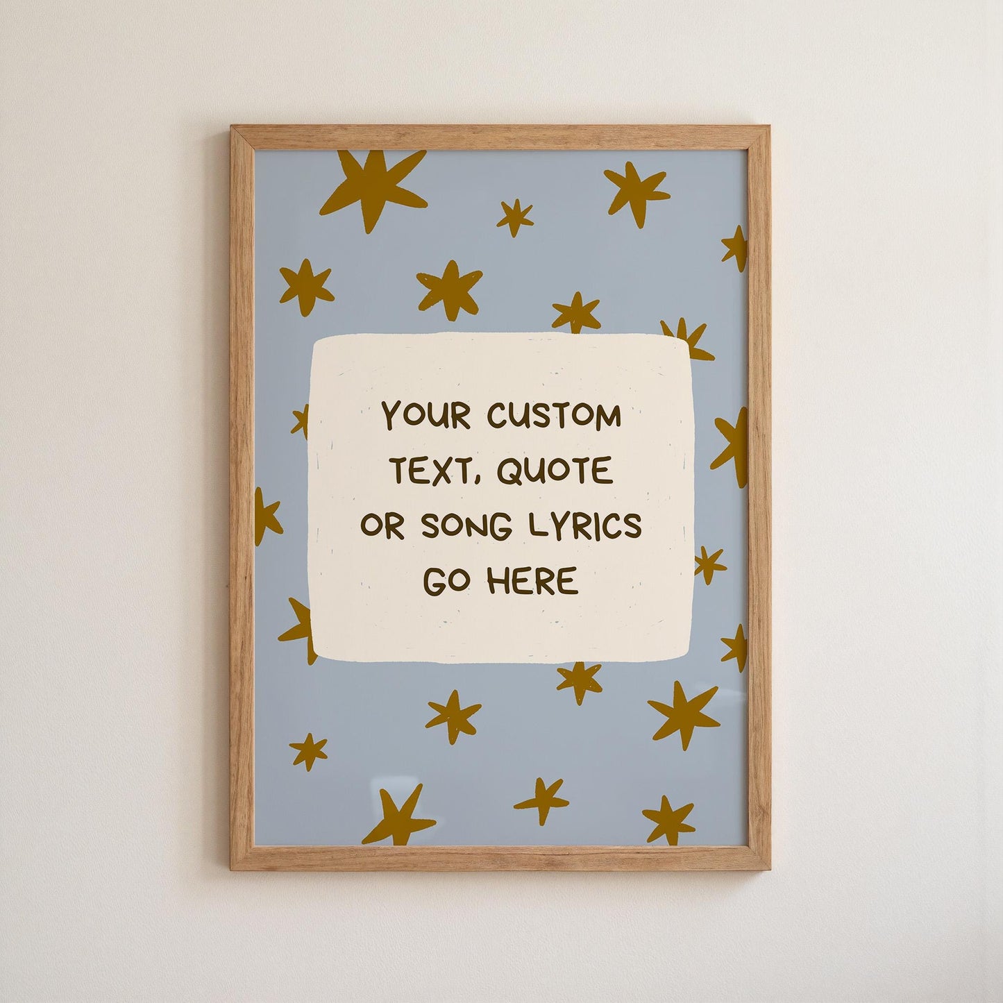 Custom Quote Print, Hand Drawn Colorful  Star Poster, Custom Wall Art, Personalized Text (MR140) — poster 15