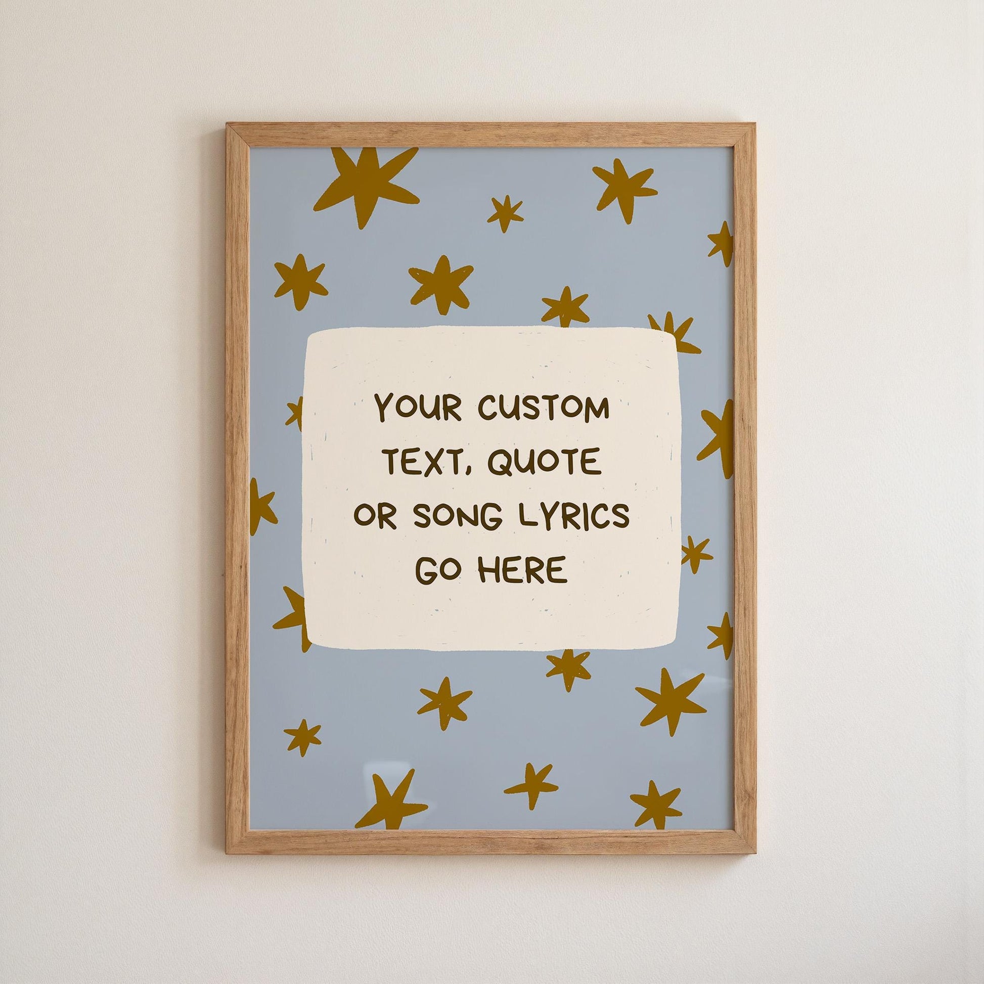 Custom Quote Print, Hand Drawn Colorful  Star Poster, Custom Wall Art, Personalized Text (MR140) — poster 15