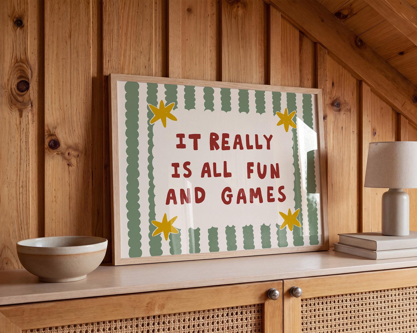 Playroom Wall Art, It Really Is All Fun and Games, Colorful Typography Print (MR145) — poster 2