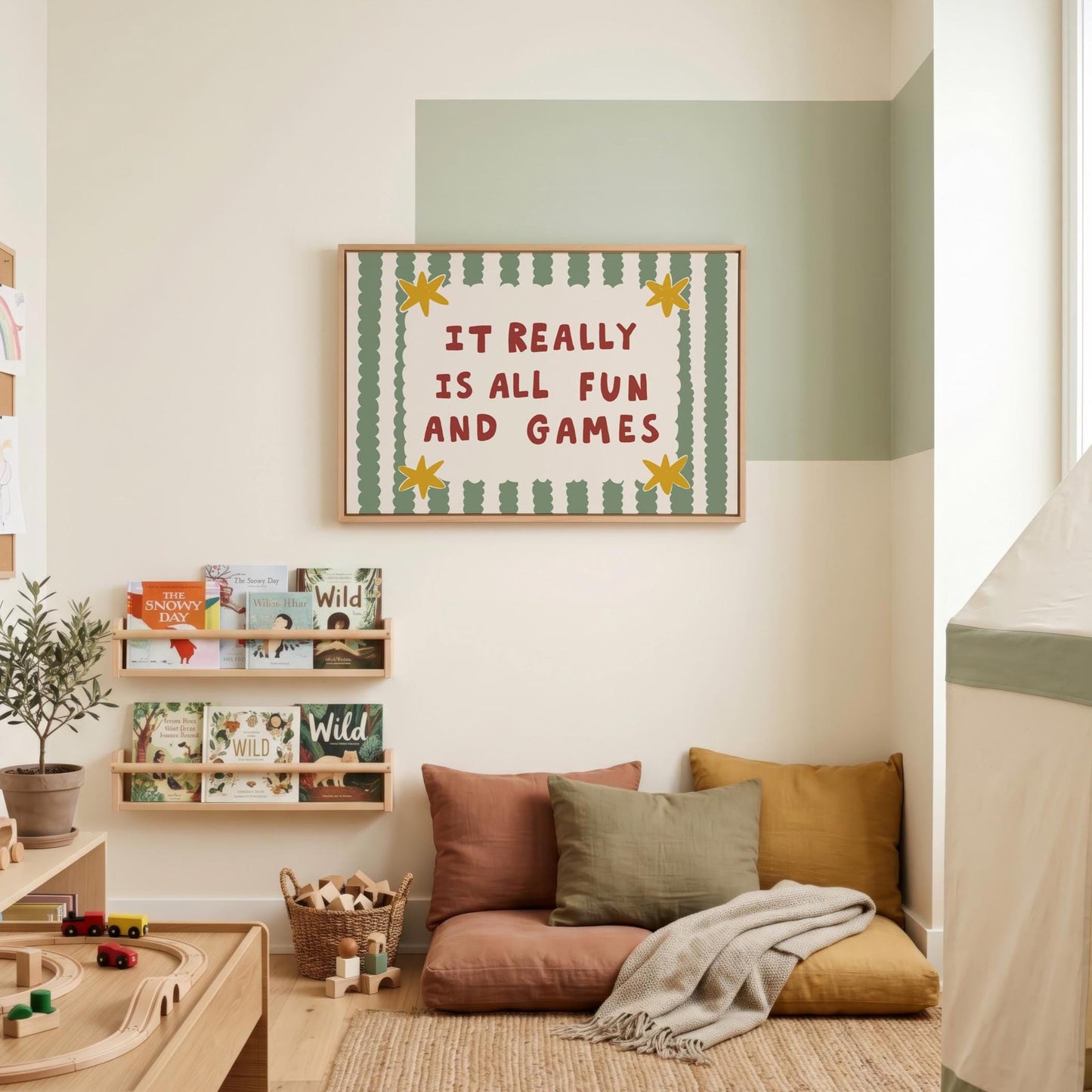 Playroom Wall Art, It Really Is All Fun and Games, Colorful Typography Print (MR145) — poster 9