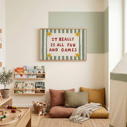 Playroom Wall Art, It Really Is All Fun and Games, Colorful Typography Print (MR145) — poster 9