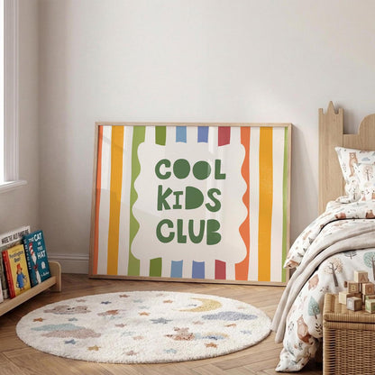 Cool Kids Club Wall Art, Striped Playroom Poster, Kids Room Decor MR128 — poster 6