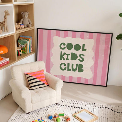 Cool Kids Club Wall Art, Striped Playroom Poster, Kids Room Decor MR128 — poster 7