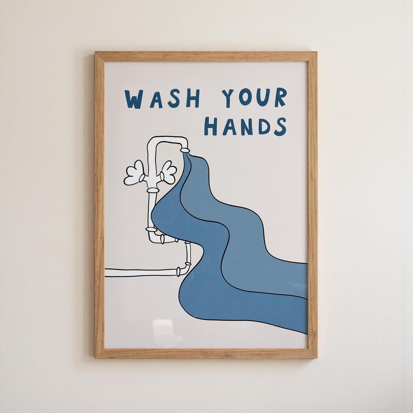 Wash Your Hands Bathroom Wall Art, Funny Funky Kids Print, Dopamine Decor MR142 — poster 7