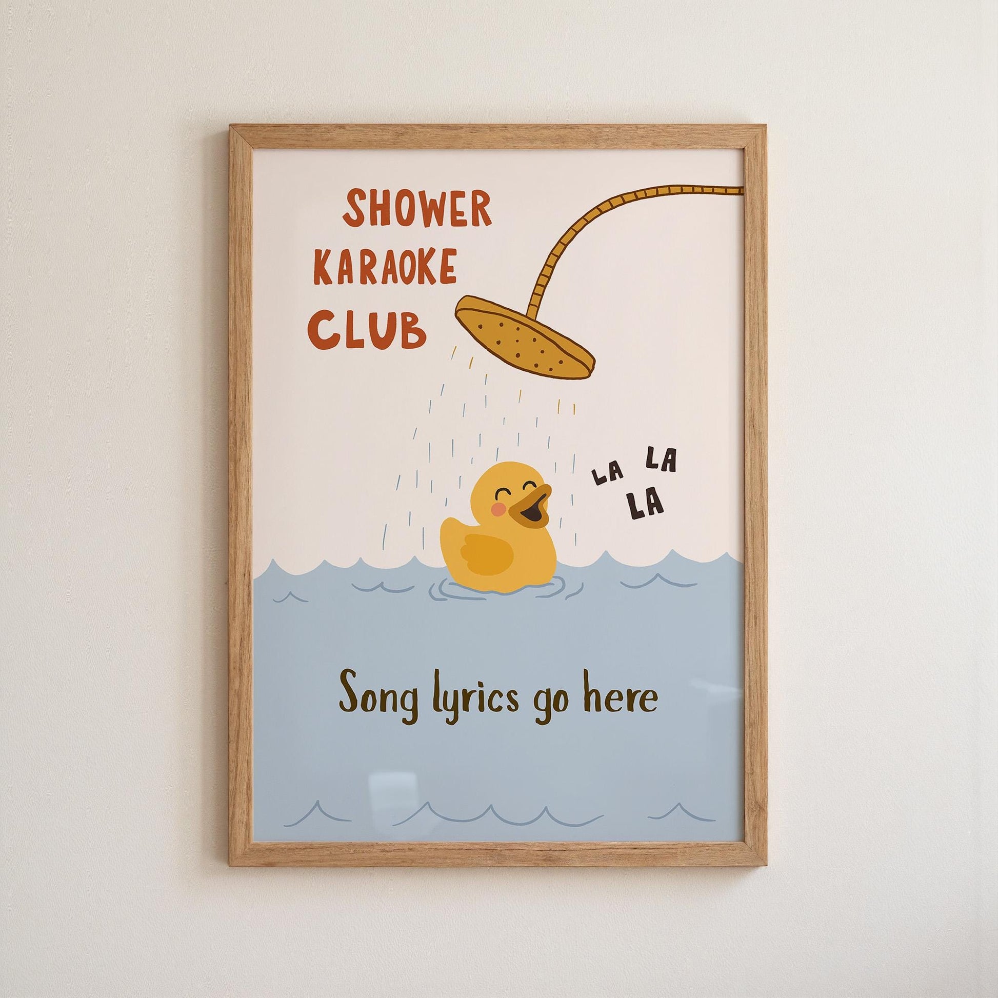 Custom Lyric Print, Song Lyrics Wall Art, Shower Karaoke Bathroom Poster (MR147) — poster 8