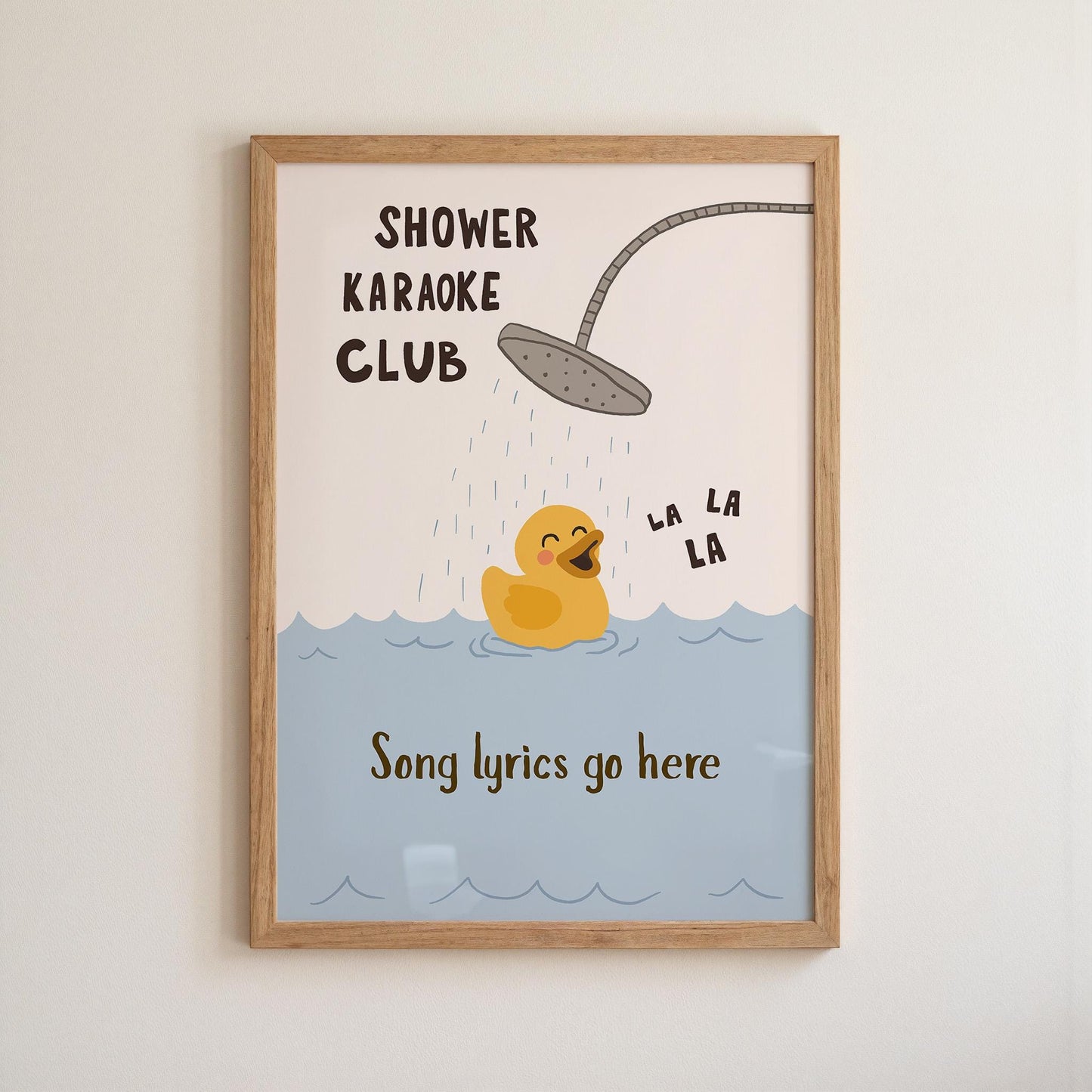 Custom Lyric Print, Song Lyrics Wall Art, Shower Karaoke Bathroom Poster (MR147) — poster 10