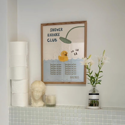 Custom Lyric Print, Song Lyrics Wall Art, Shower Karaoke Bathroom Poster (MR147) — poster 2