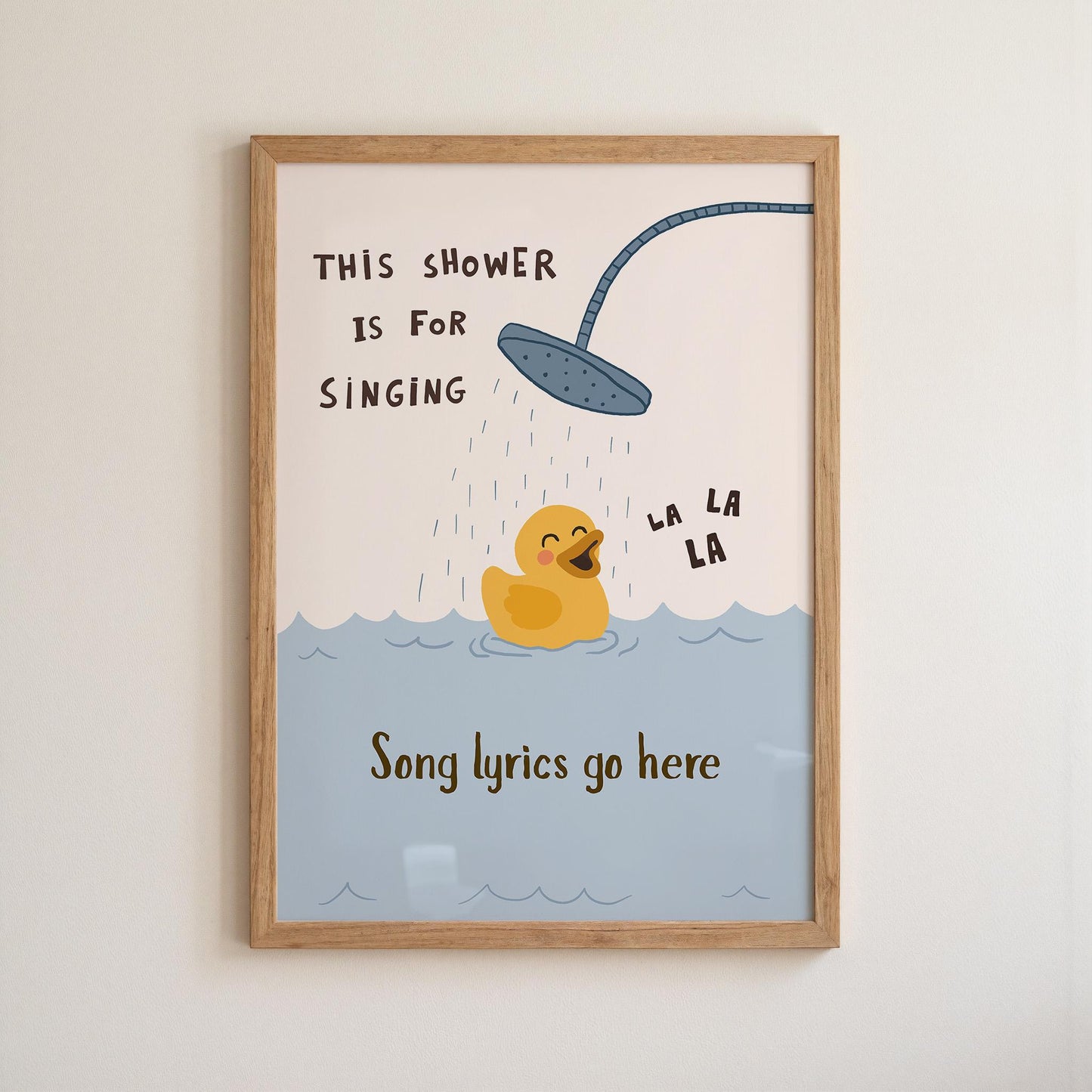 Custom Lyric Print, Song Lyrics Wall Art, This Shower Is For Singing Poster (MR148) — poster 10