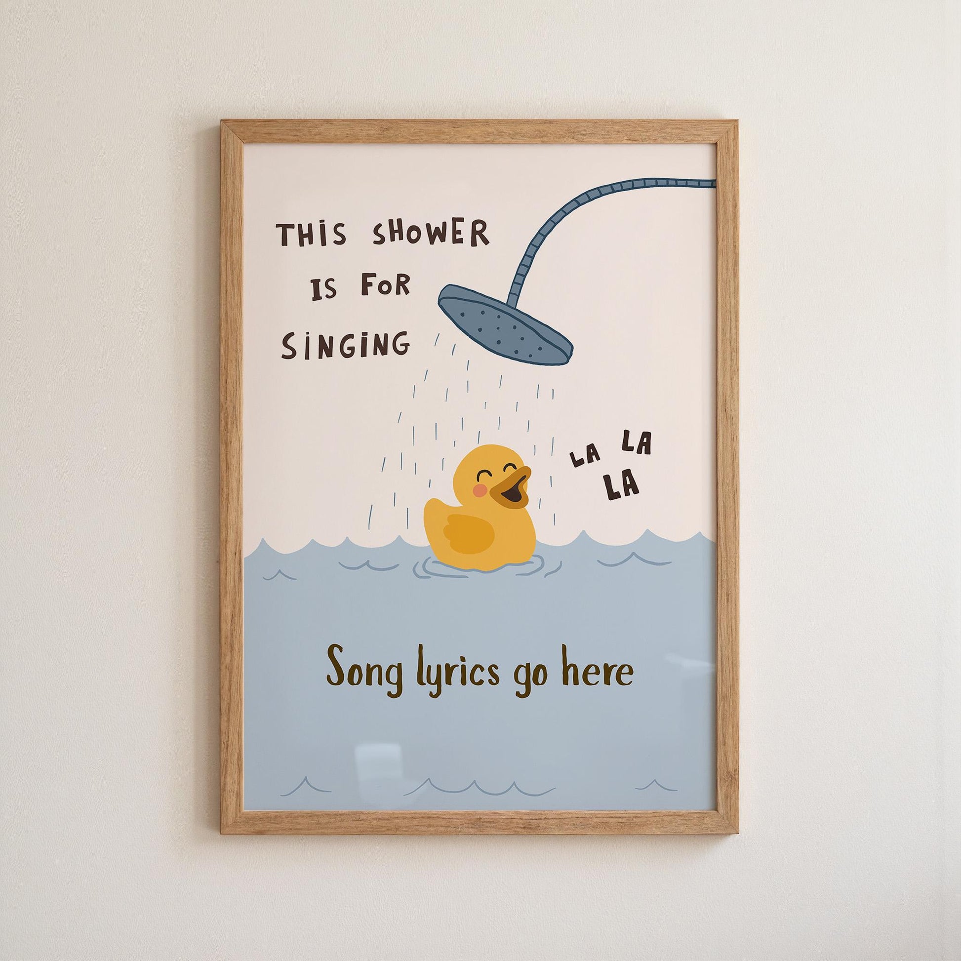 Custom Lyric Print, Song Lyrics Wall Art, This Shower Is For Singing Poster (MR148) — poster 10