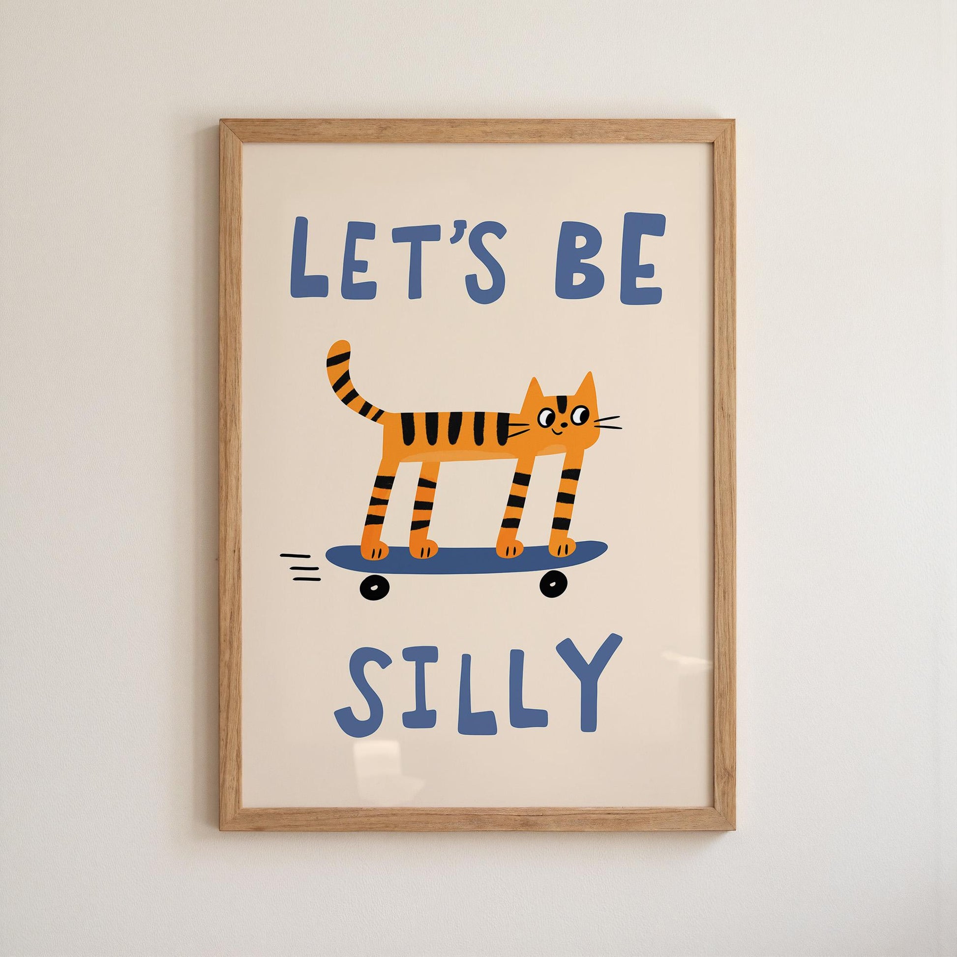 Playroom Wall Art, Be Silly Poster, Kids Cat Print, Whimsical Toddler Room Decor (MR143) — poster 7