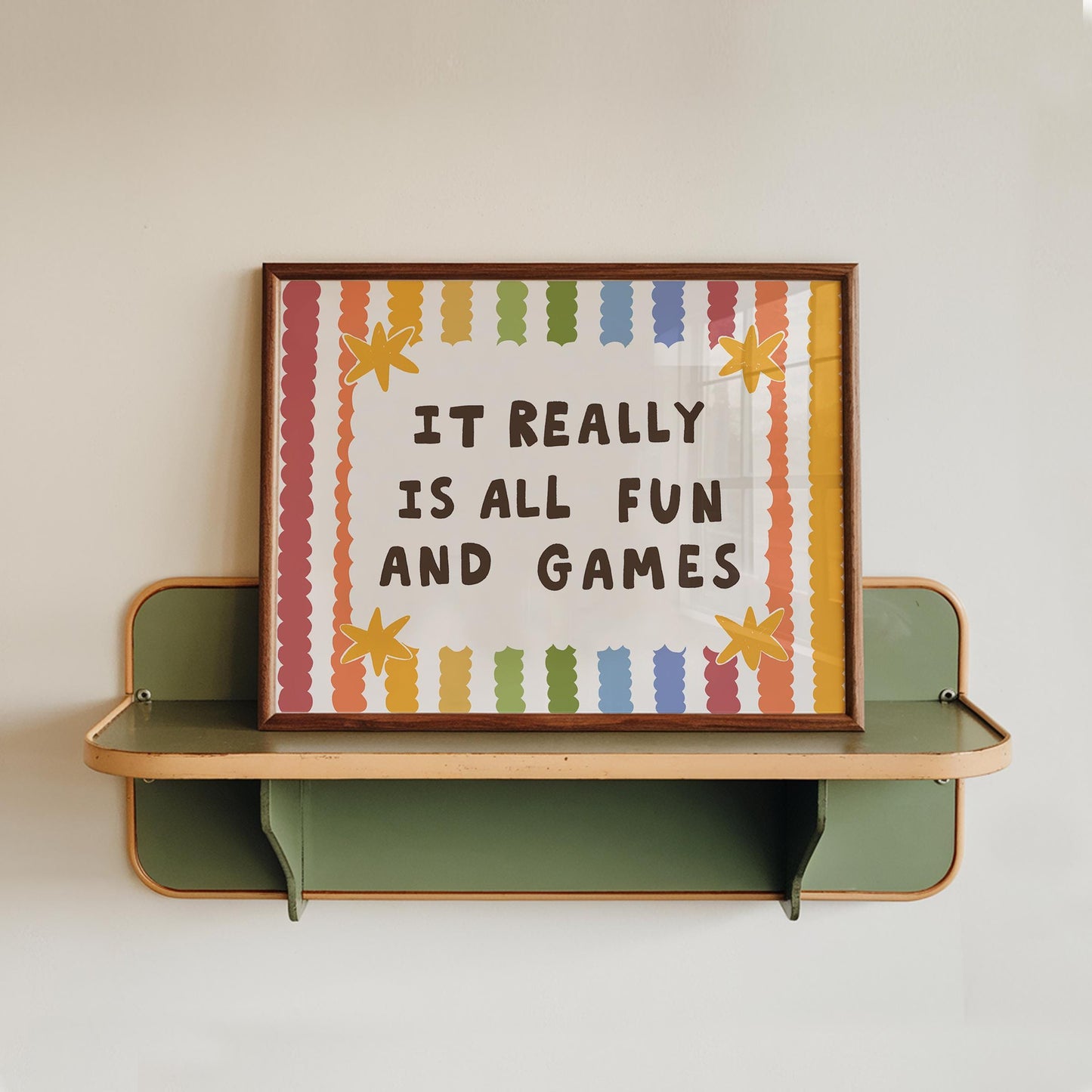 Playroom Wall Art, It Really Is All Fun and Games, Colorful Typography Print (MR145) — poster 11