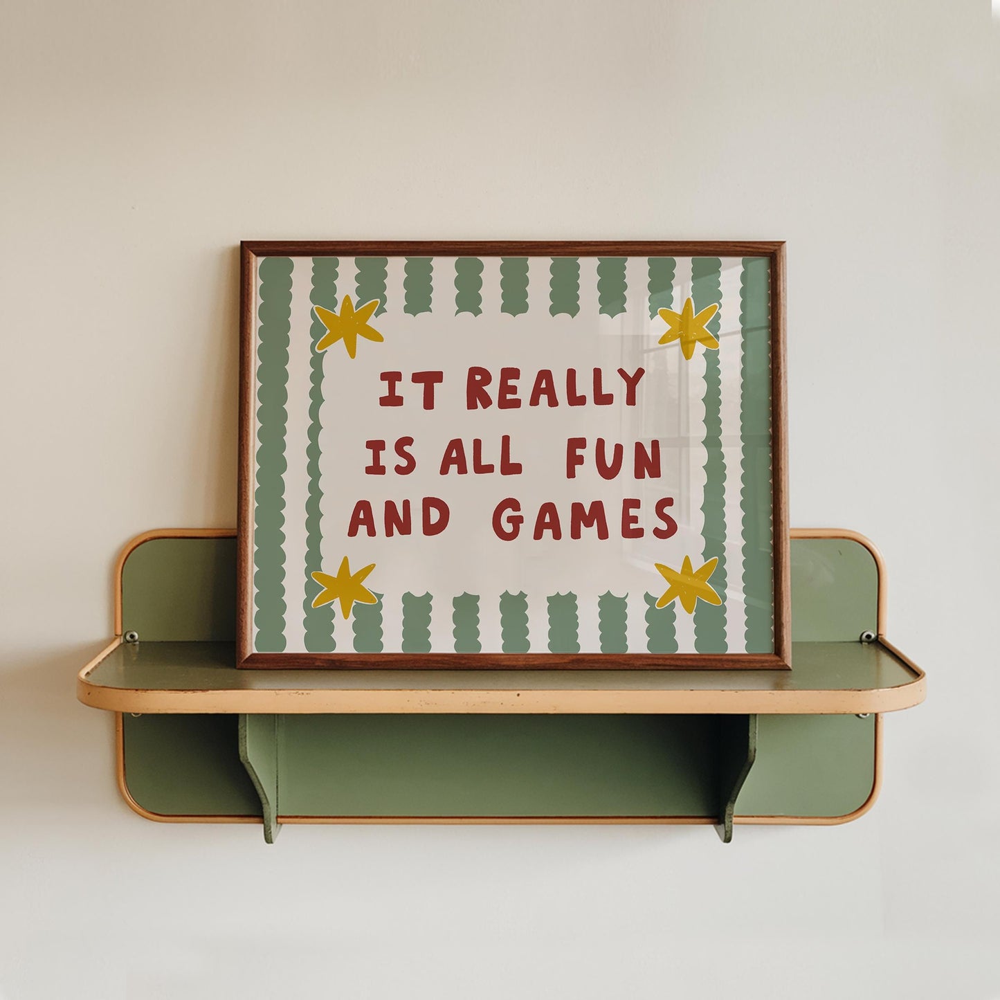 Playroom Wall Art, It Really Is All Fun and Games, Colorful Typography Print (MR145) — poster 12