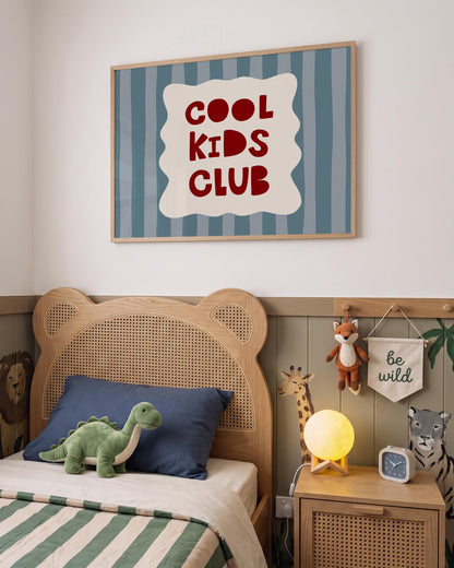 Cool Kids Club Wall Art, Striped Playroom Poster, Kids Room Decor MR128 — poster 2