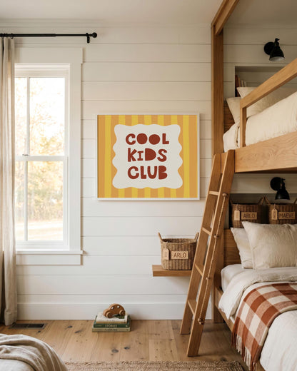 Cool Kids Club Wall Art, Striped Playroom Poster, Kids Room Decor MR128 — poster 3