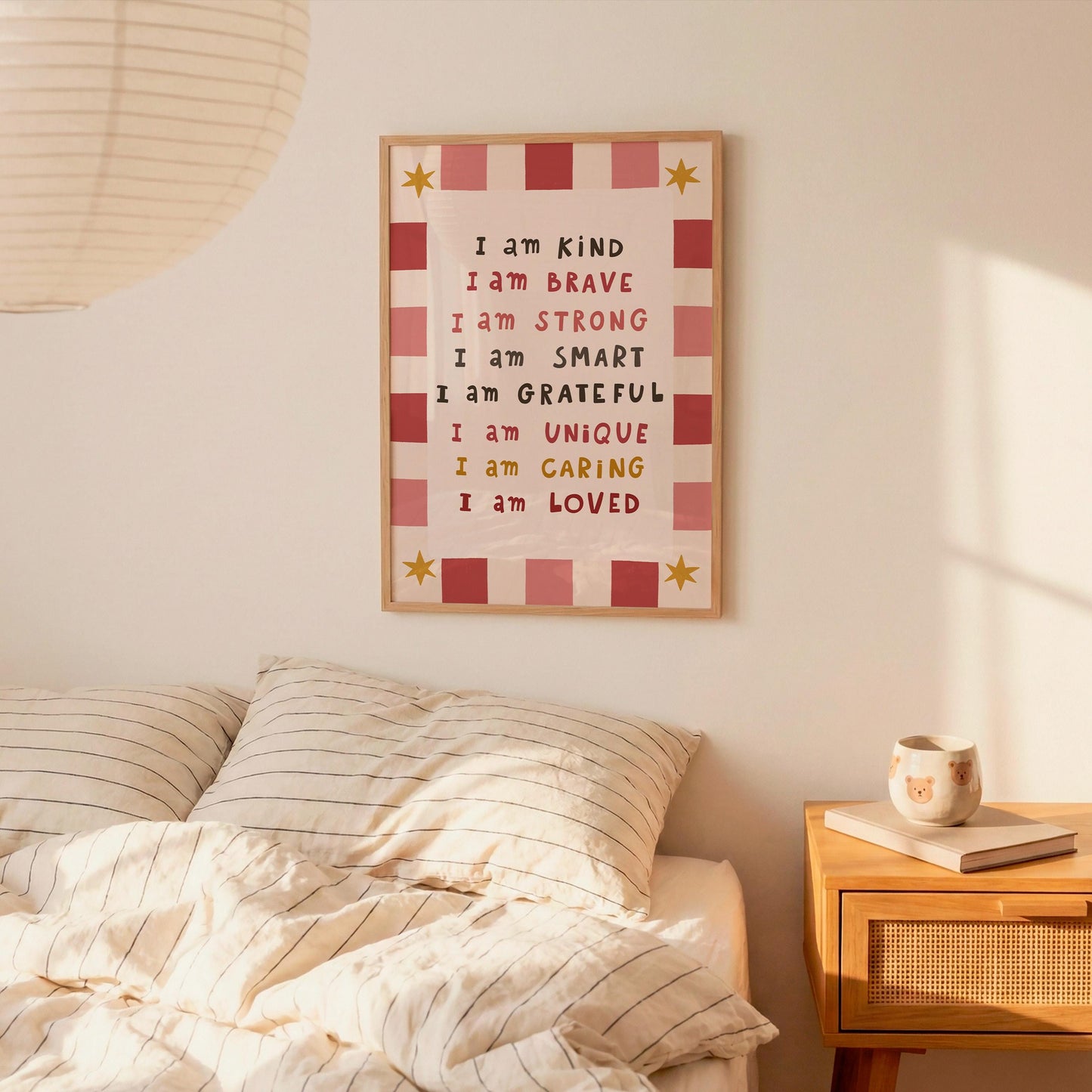 Kids Affirmation Poster, I Am Kind, Playroom Wall Art, Positive Affirmation Print (MR146) — poster 2
