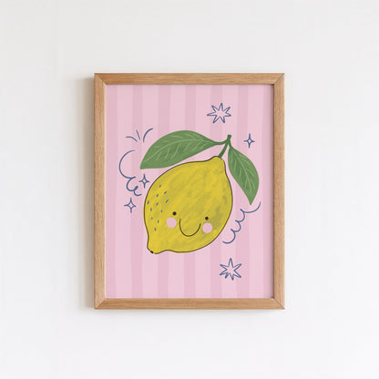 Lemon Wall Art, Fruit Poster, Kitchen Print, Kids Room Decor, Whimsical Citrus Artwork (MR88) — poster 11