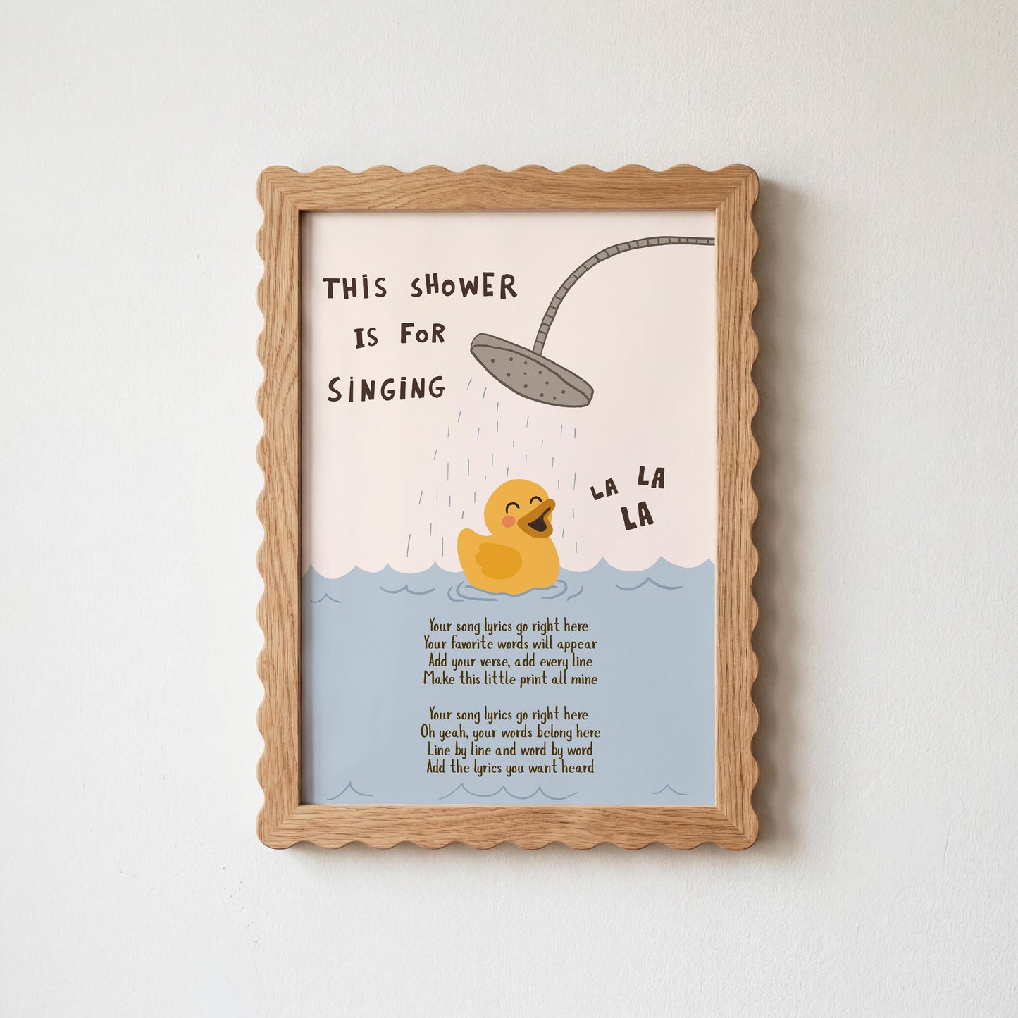 Custom Lyric Print, Song Lyrics Wall Art, This Shower Is For Singing Poster (MR148) — poster 3