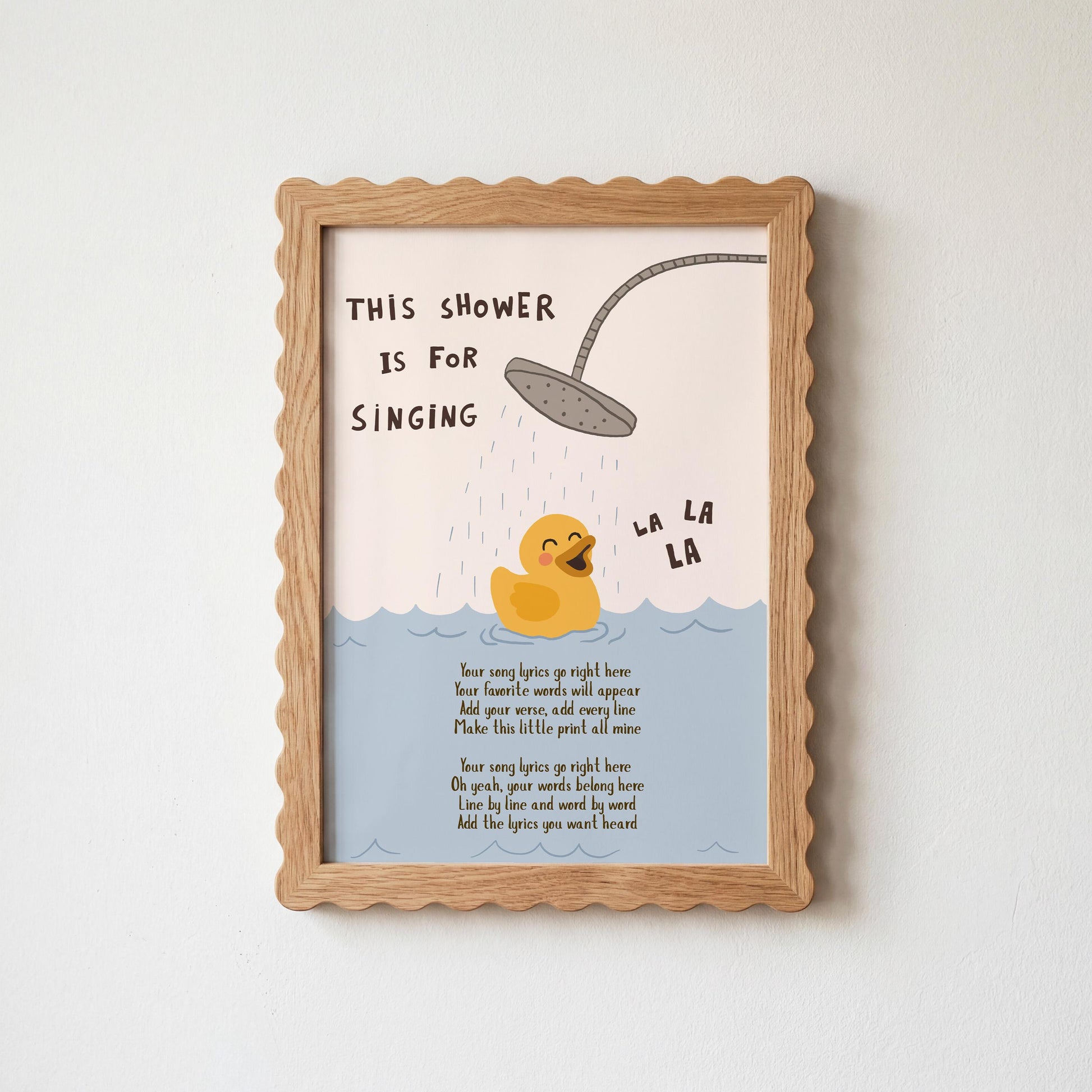 Custom Lyric Print, Song Lyrics Wall Art, This Shower Is For Singing Poster (MR148) — poster 3