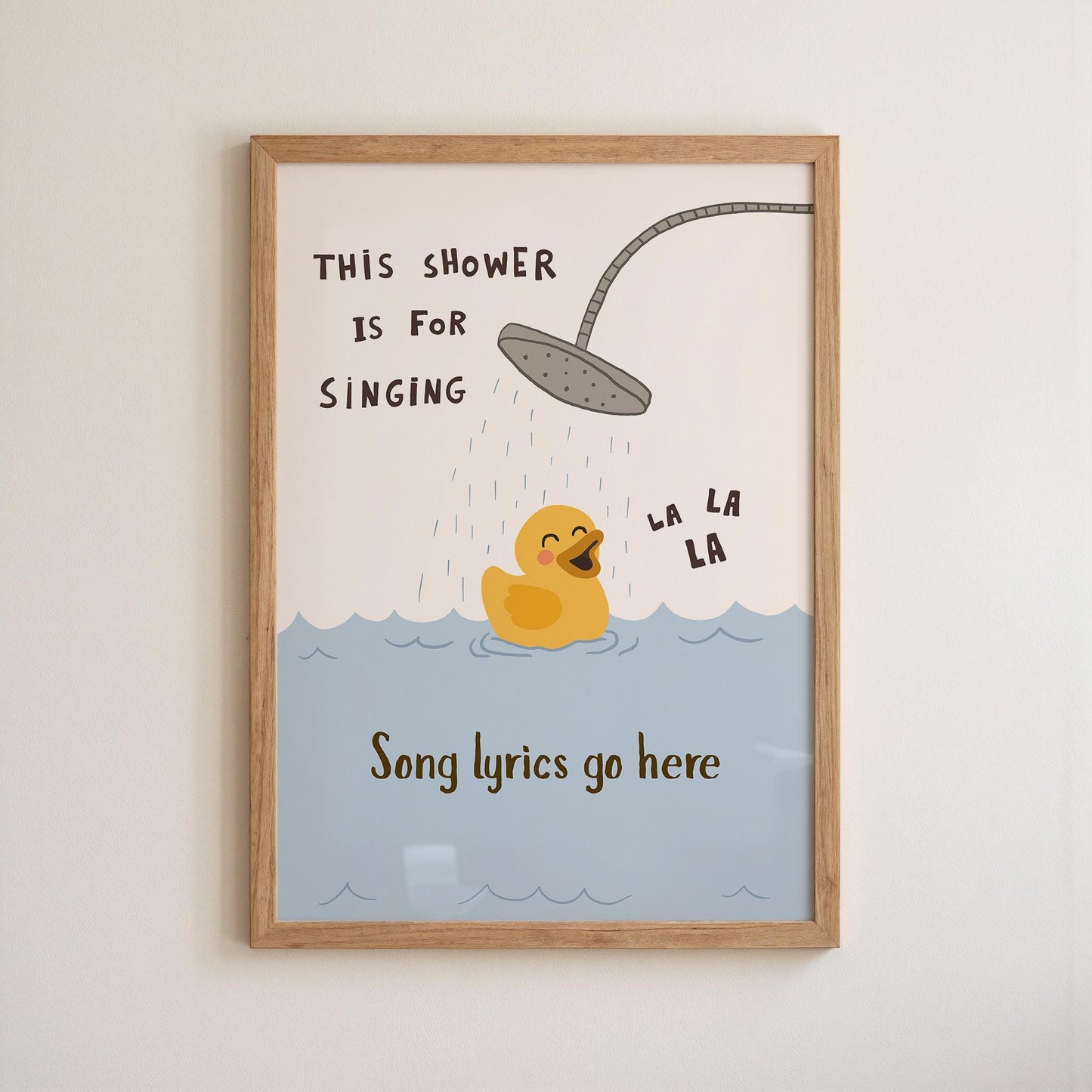 Custom Lyric Print, Song Lyrics Wall Art, This Shower Is For Singing Poster (MR148) — poster 12
