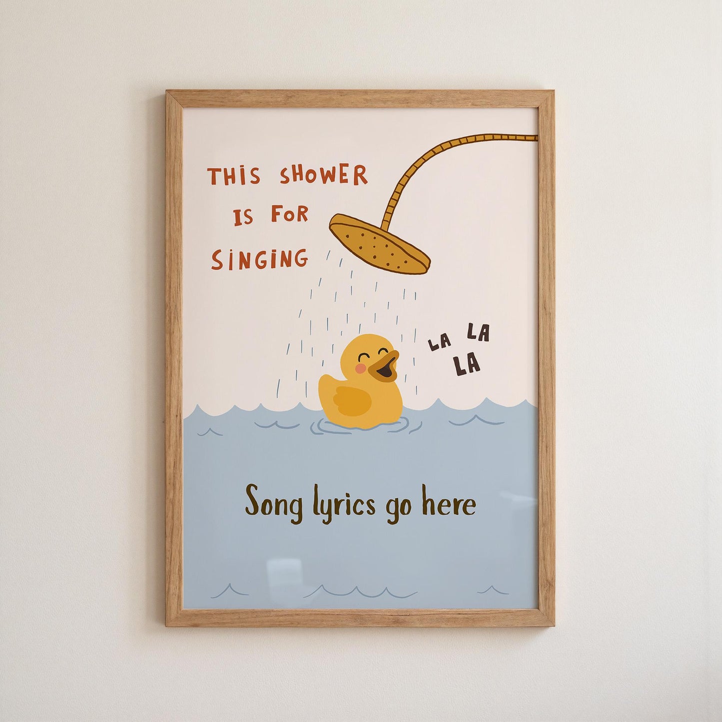 Custom Lyric Print, Song Lyrics Wall Art, This Shower Is For Singing Poster (MR148) — poster 8