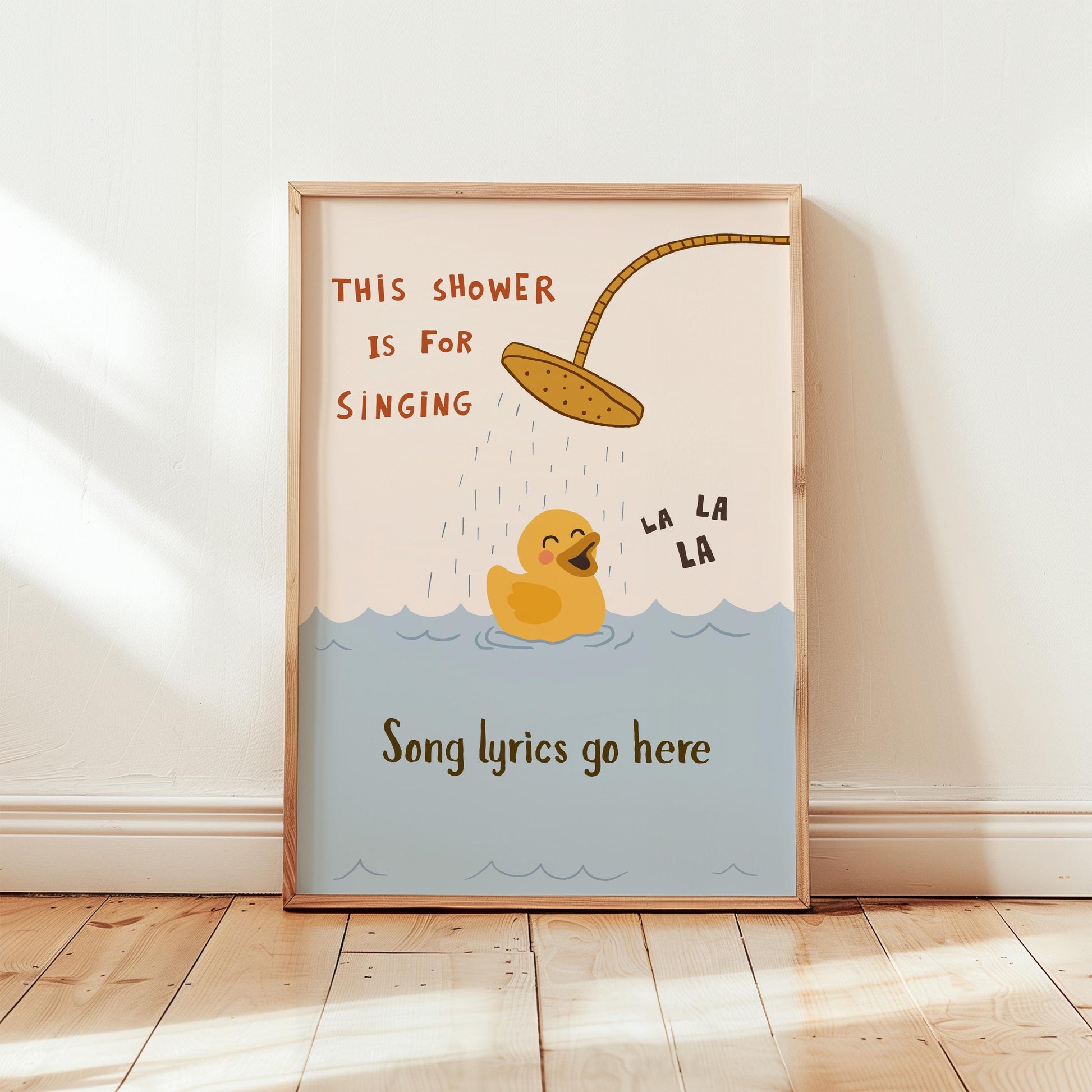 Custom Lyric Print, Song Lyrics Wall Art, This Shower Is For Singing Poster (MR148) — poster 1