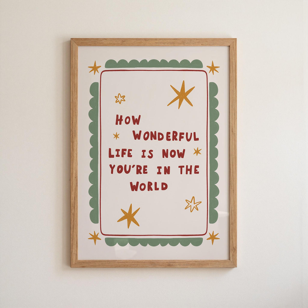 How Wonderful Life Is Now You're In The World, Hand-Drawn Nursery Wall Art (MR154) — poster 7