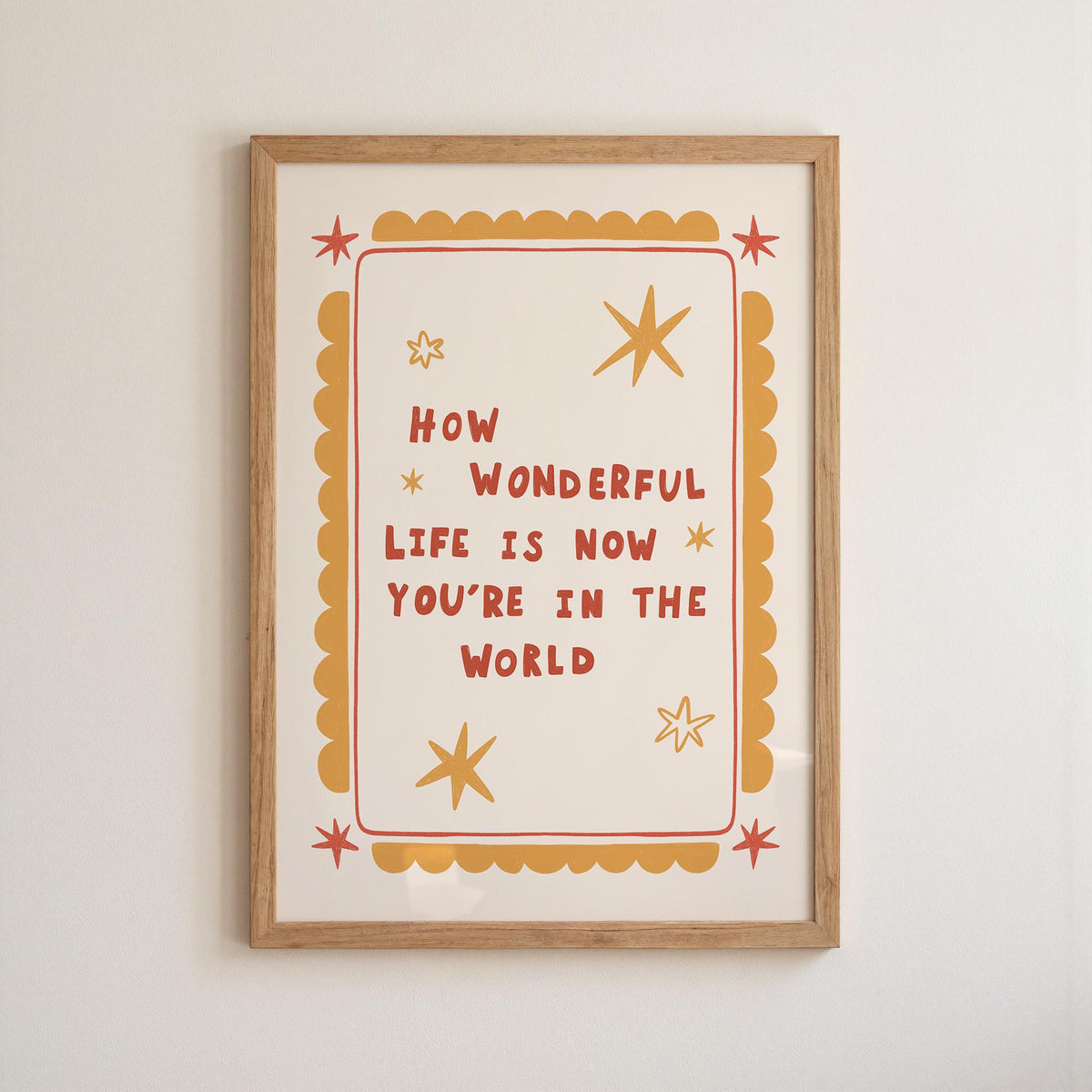 How Wonderful Life Is Now You're In The World, Hand-Drawn Nursery Wall Art (MR154) — poster 9