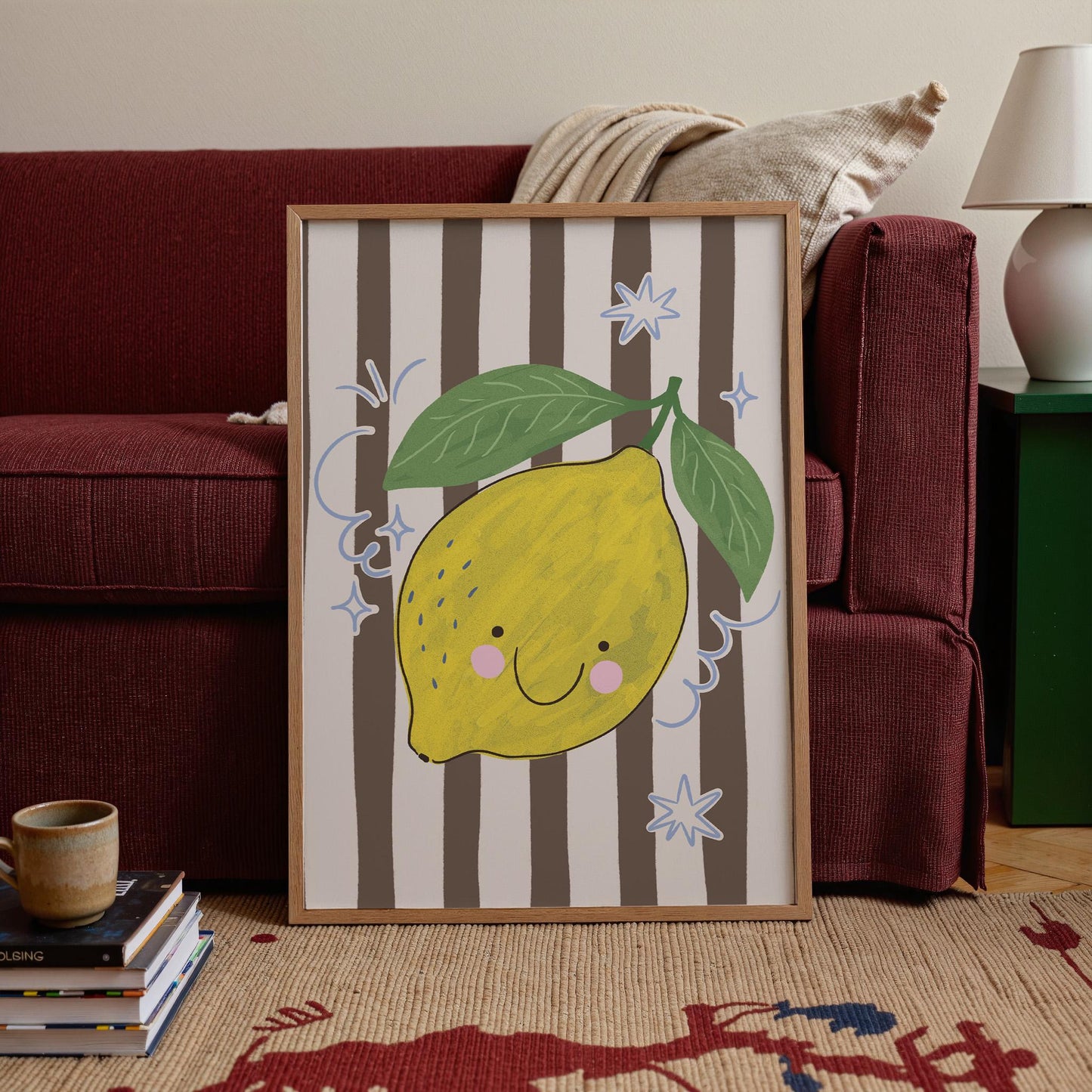 Lemon Wall Art, Fruit Poster, Kitchen Print, Kids Room Decor, Whimsical Citrus Artwork (MR88) — poster 7