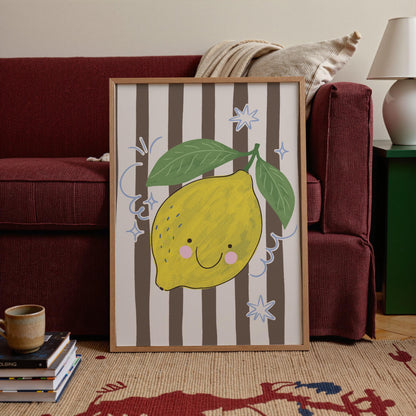 Lemon Wall Art, Fruit Poster, Kitchen Print, Kids Room Decor, Whimsical Citrus Artwork (MR88) — poster 7
