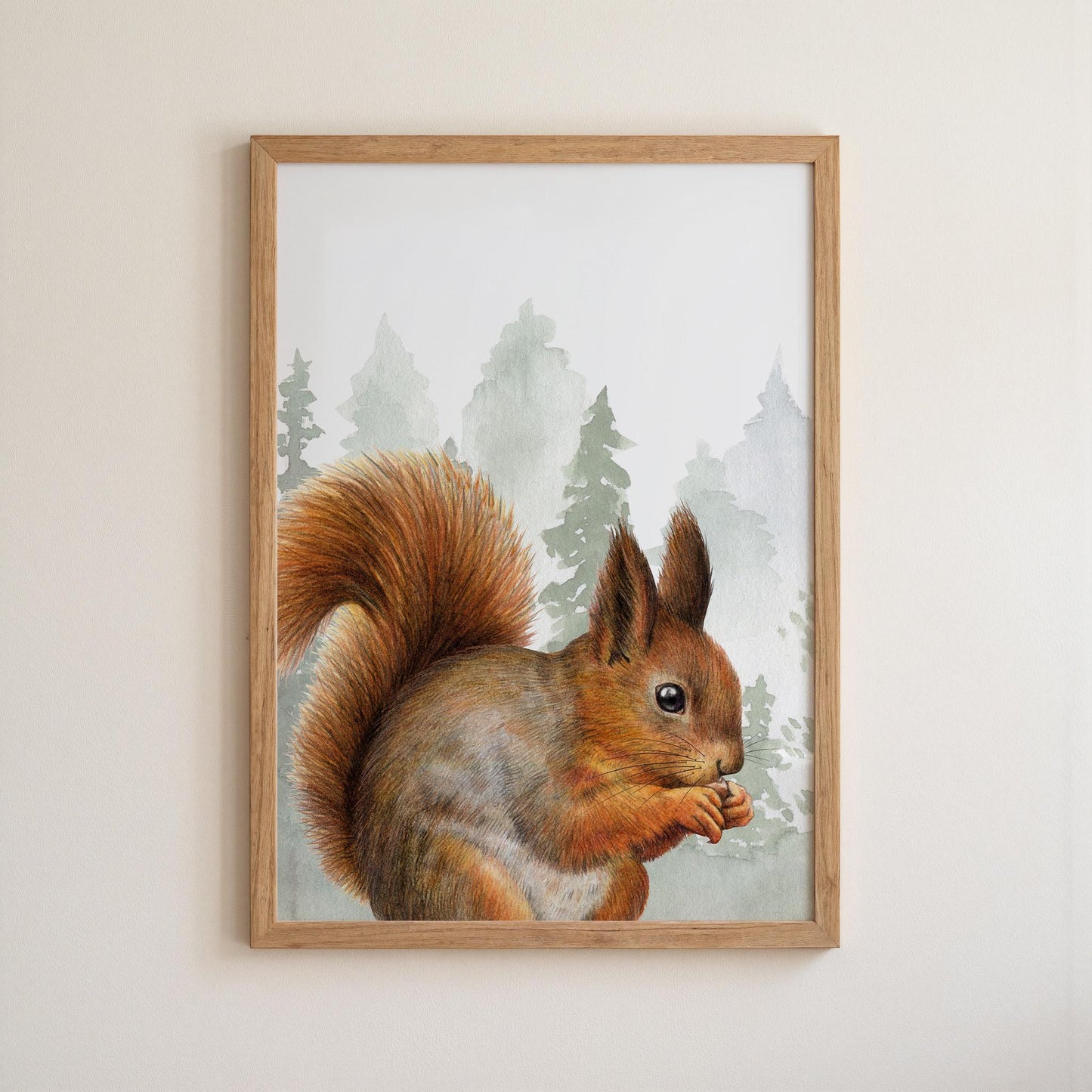 Woodland Animal Prints, Nursery Wall Art, Woodland Nursery Decor (Set of 3) N247 — poster 8