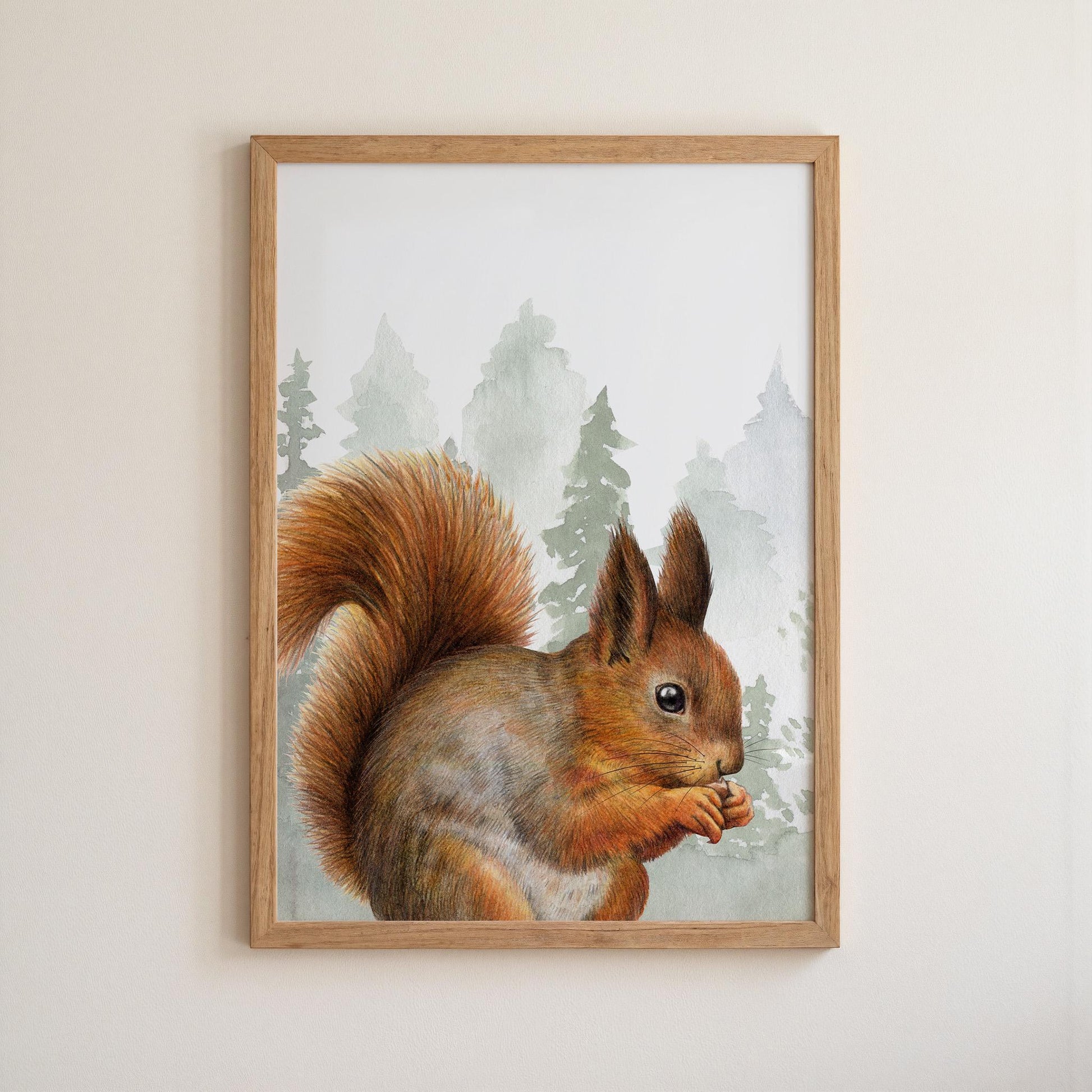 Woodland Animal Prints, Nursery Wall Art, Woodland Nursery Decor (Set of 3) N247 — poster 8