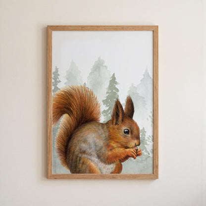 Woodland Animal Prints, Nursery Wall Art, Woodland Nursery Decor (Set of 3) N247 — poster 8