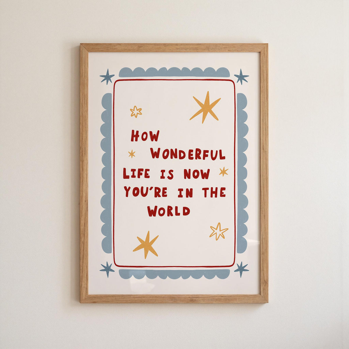 How Wonderful Life Is Now You're In The World, Hand-Drawn Nursery Wall Art (MR154) — poster 8