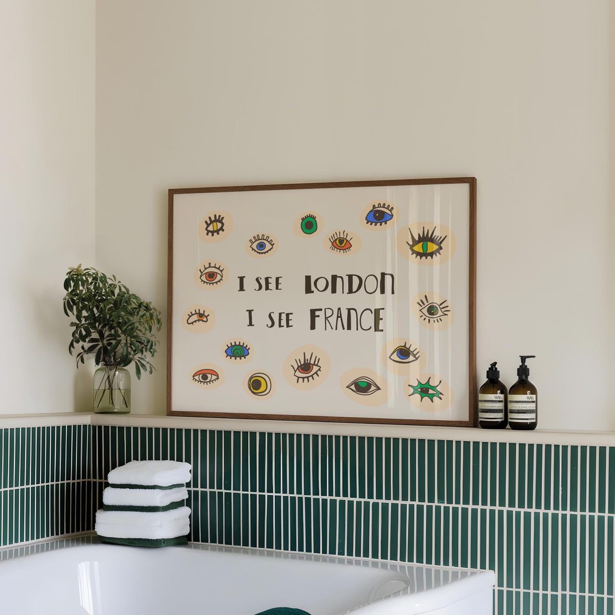 I See London Print, Quirky Eye Wall Art, Funny Bathroom Poster, Cheeky Eclectic Decor (MR160) — poster 2