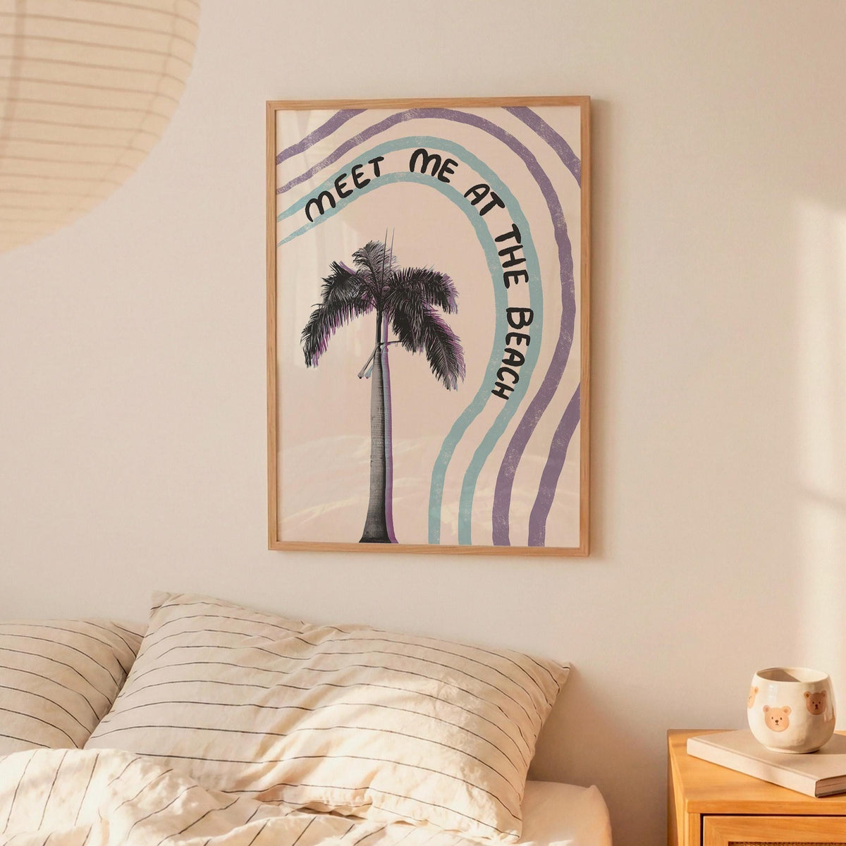 Meet Me at the Beach Print, Handwritten Coastal Poster, Palm Tree Wall Art (MR156) — poster 7
