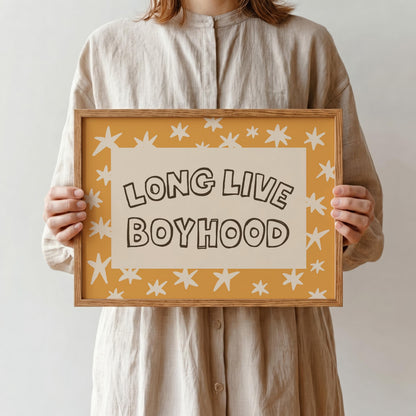 Long Live Boyhood Print, Boys Room Wall Art, Playroom Star Poster, Boy Nursery Decor (MR158) — poster 9