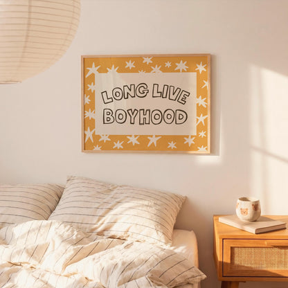 Long Live Boyhood Print, Boys Room Wall Art, Playroom Star Poster, Boy Nursery Decor (MR158) — poster 3