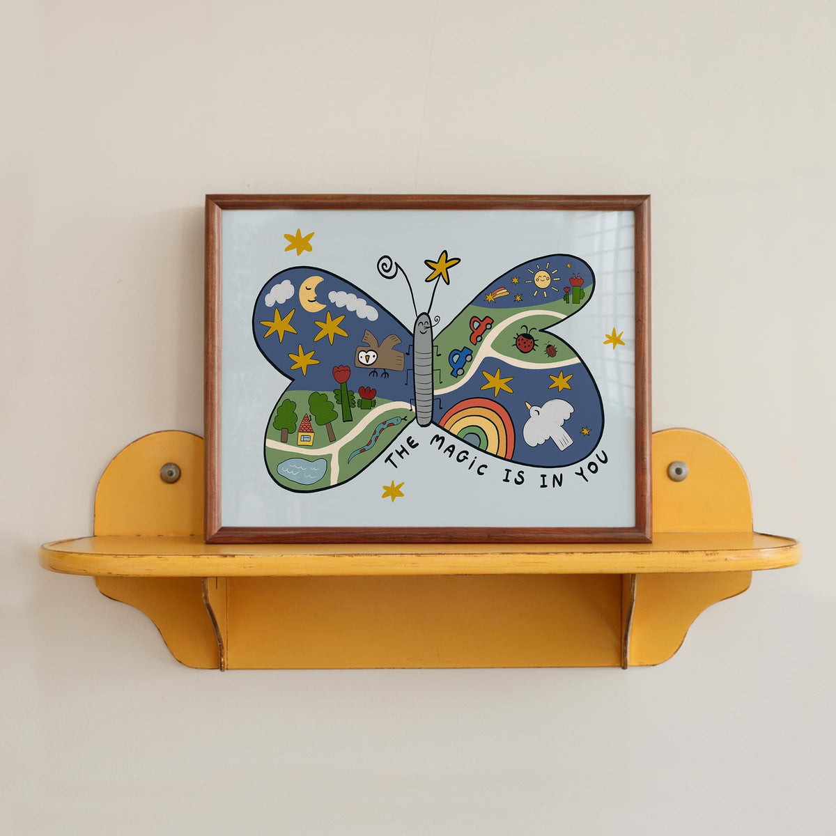 Butterfly Nursery Wall Art, Hand Drawn Playroom Decor, The Magic Is In You, Unframed (MR159) — poster 3
