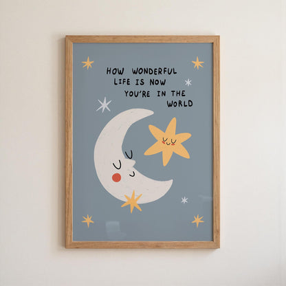 How Wonderful Life Is Now You’re In The World Print, Nursery Wall Art, Playroom Decor, New Baby Gift (MR155) — poster 7