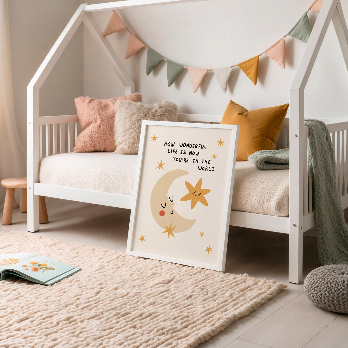 How Wonderful Life Is Now You’re In The World Print, Nursery Wall Art, Playroom Decor, New Baby Gift (MR155) — poster 4