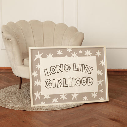 Long Live Girlhood Print, Hand Drawn Girls Room Decor, Whimsical Playroom Wall Art (MR164) — poster 4