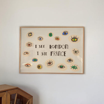I See London Print, Quirky Eye Wall Art, Funny Bathroom Poster, Cheeky Eclectic Decor (MR160) — poster 8