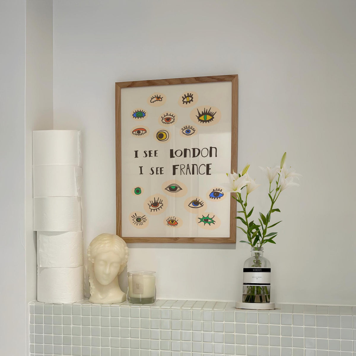 I See London Print, Quirky Eye Wall Art, Funny Bathroom Poster, Cheeky Eclectic Decor (MR160) — poster 3