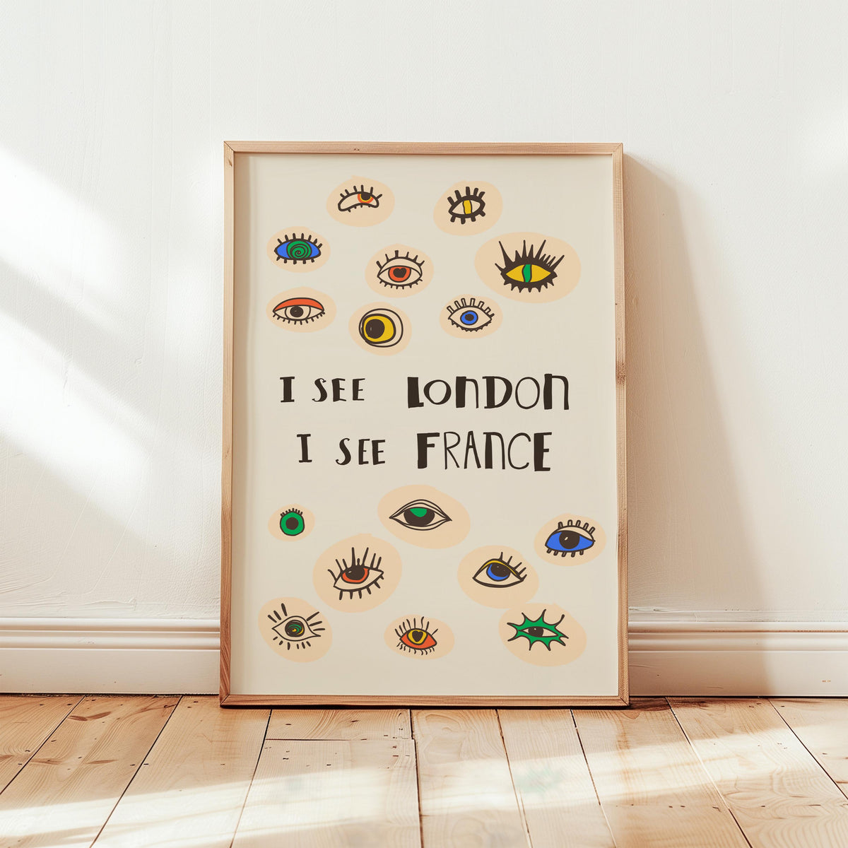 I See London Print, Quirky Eye Wall Art, Funny Bathroom Poster, Cheeky Eclectic Decor (MR160) — poster 9