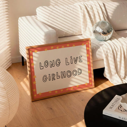 Long Live Girlhood Print, Girls Room Decor, Above Bed Wall Art, Nursery Art (MR166) — poster 3