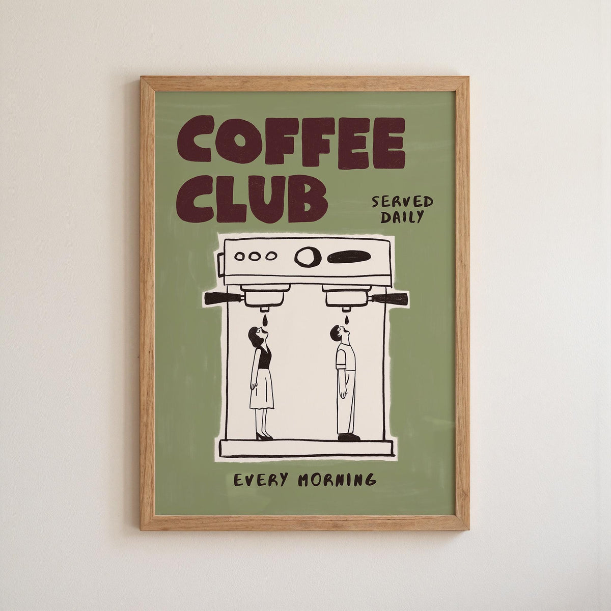 Coffee Poster, Hand-Drawn Retro Espresso Machine Art, Coffee Bar Decor (MR167) — poster 8
