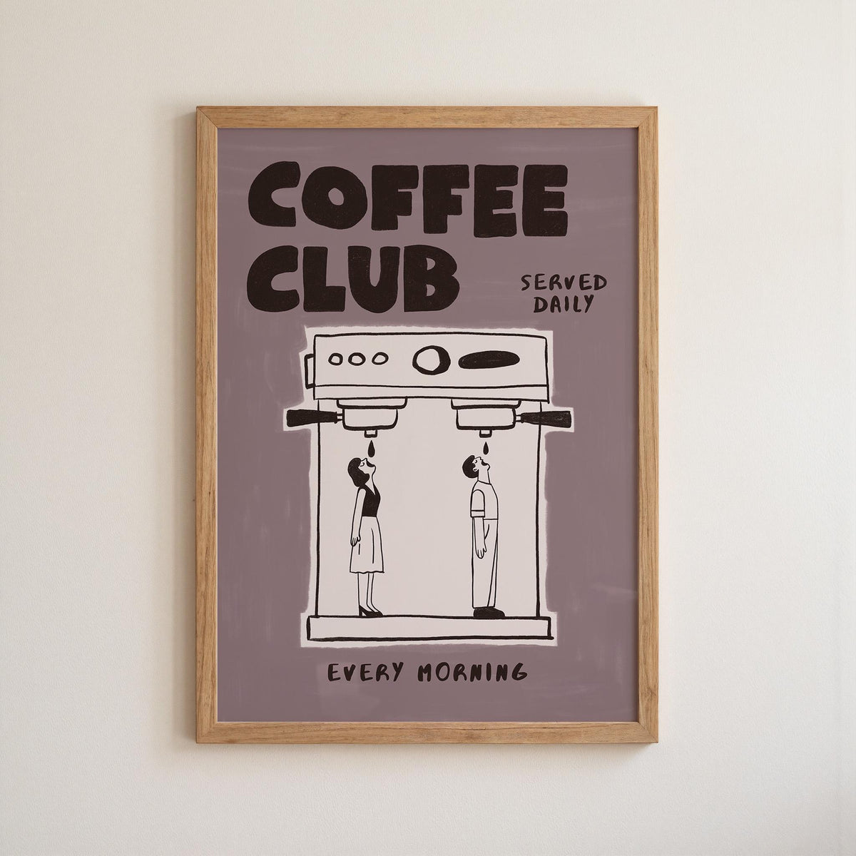 Coffee Poster, Hand-Drawn Retro Espresso Machine Art, Coffee Bar Decor (MR167) — poster 13