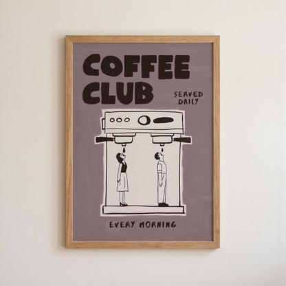 Coffee Poster, Hand-Drawn Retro Espresso Machine Art, Coffee Bar Decor (MR167) — poster 13